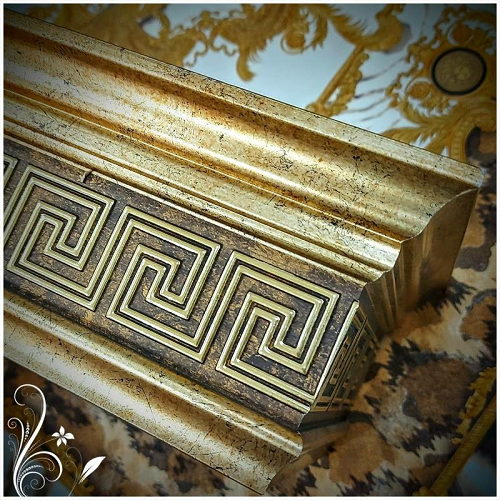Багетный карниз для штор Версаль 95/02054 античное золото